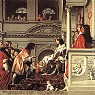 Count Canvas Paintings - Count Willem II of Holland Granting Privileges